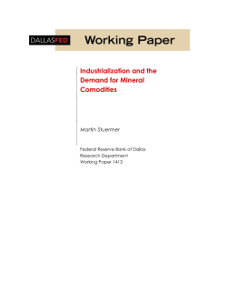 Industrialization and the Demand for Mineral Commodities