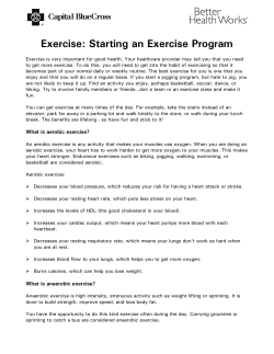 Exercise: Starting an Exercise Program