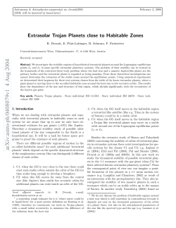 Extrasolar Trojan Planets close to Habitable Zones