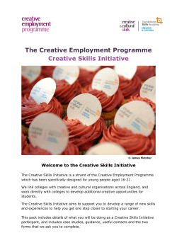 the Creative Skills Initiative college pack