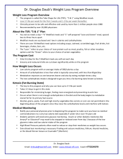 Medifast Program Overview