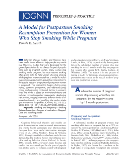 A Model for Postpartum Smoking Resumption Prevention for Women