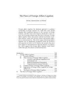 The Flaws of Foreign Affairs Legalism