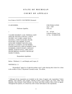 state of michigan court of appeals