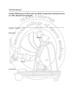 Gender differences in skin and core body temperature during