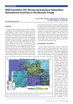 IODP Expedition 331: Strong and Expansive Subseafloor