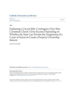 Explaining a Circuit Split: Contingency Fees May Constitute Clients