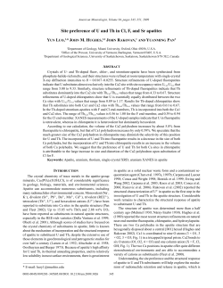 Site preference of U and Th in Cl, F, and Sr apatites