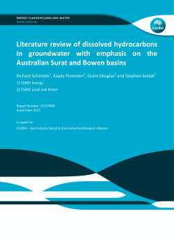Literature review of dissolved hydrocarbons in groundwater with