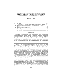 belling the partisan cats: preliminary thoughts on identifying and
