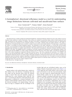 A hemispherical&ndash;directional reflectance model as a tool for