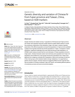 Genetic diversity and variation of Chinese fir from Fujian