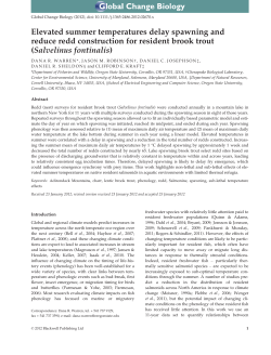 Impacts of increasing summer temperatures on spawning phenology