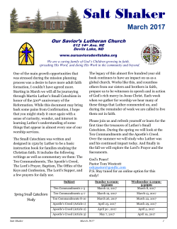 Salt Shaker - Our Savior`s Lutheran Church