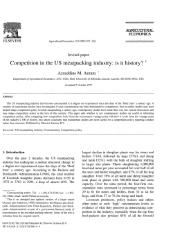 Competition in the US meatpacking industry: is it