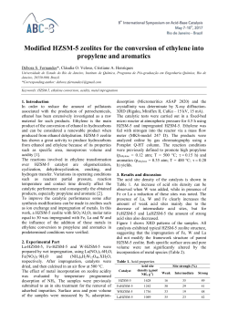 Modified HZSM-5 zeolites for the conversion of ethylene into