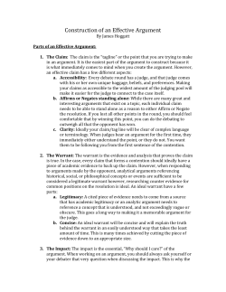 Construction of an Effective Argument