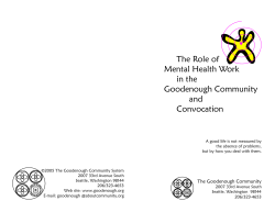 The Role of Mental Health Work in the Goodenough Community and