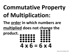 The order in which numbers are multiplied does not change the