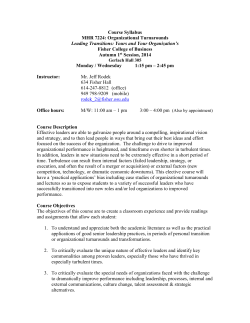 Course Syllabus - Fisher College of Business