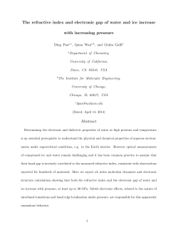 The refractive index and electronic gap of water