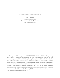 Nonparametric Identification