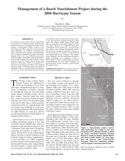 Management Of A Beach Nourishment Project During The 2004