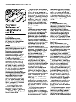 Nearshore Sediments of Lakes Ontario and Erie