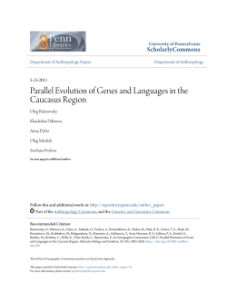 Parallel Evolution of Genes and Languages in the Caucasus Region