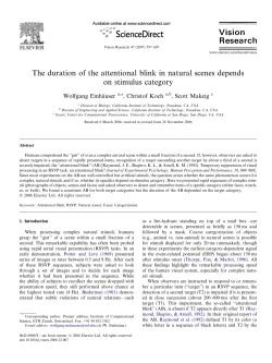 The duration of the attentional blink in natural scenes