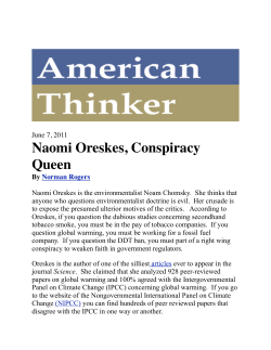 Naomi Oreskes, Conspiracy Queen