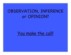 observation or inference