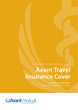 Avant Travel Insurance Cover