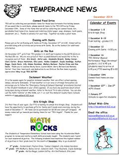 temperance news - Amherst County Public Schools