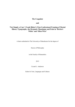 The Coagulate and - Manchester eScholar