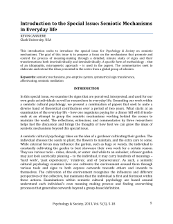 Introduction to the Special Issue: Semiotic Mechanisms in Everyday