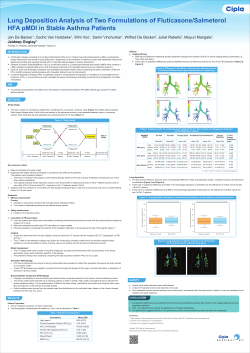 Lung deposition analysis of two formulations of