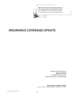 insurance coverage update