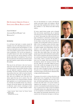 do interest groups unduly influence bank regulation?