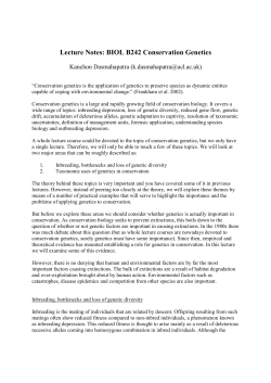 Conservation genetics