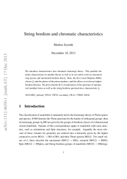 String bordism and chromatic characteristics
