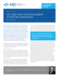 The Cree and the Development of Natural Resources