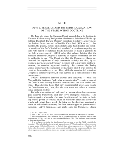 NFIB v. SEBELIUS AND THE INDIVIDUALIZATION OF THE STATE
