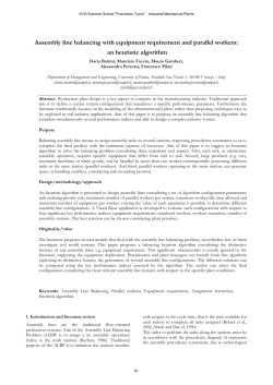Assembly line balancing with equipment requirement and parallel