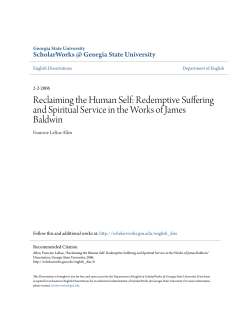 Reclaiming the Human Self: Redemptive Suffering and Spiritual