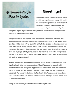 An Unexplainable Life- Leader`s Guide