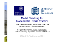 Part 1b: MDP demos - PRISM Model Checker