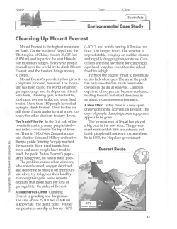 Cleaning Up Mount Everest