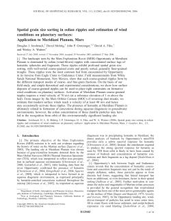 Spatial grain size sorting in eolian ripples and estimation of wind