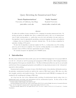 Query Rewriting for Semistructured Data 1